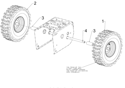 Wheels And Axle 2 Diagram and Parts List for 2X24-INCH (31AM6BVRB10)(2023) Cub Cadet Snow Blower